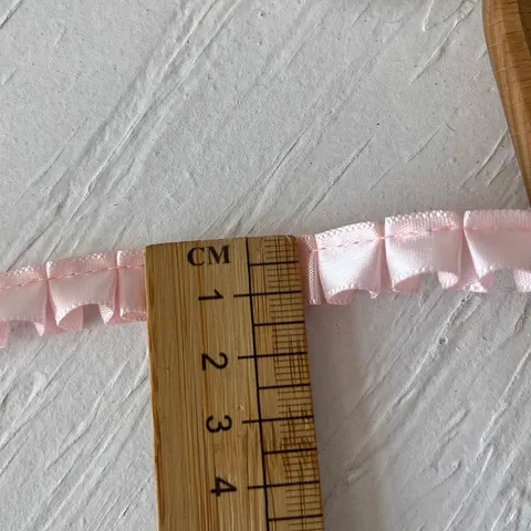 Ruffled Satin Ribbon Pleated Lace Trim Polyester Frill Edge Ribbon For DIY Sewing Crafts Doll Clothes Dress Decoration