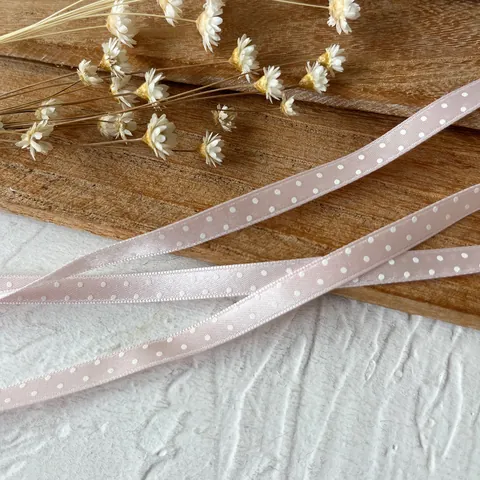 Polka Dot Satin Ribbon For DIY Lolita Doll Clothes Craft Gift Wrapping Sewing Accessory Multiple Colors And Widths