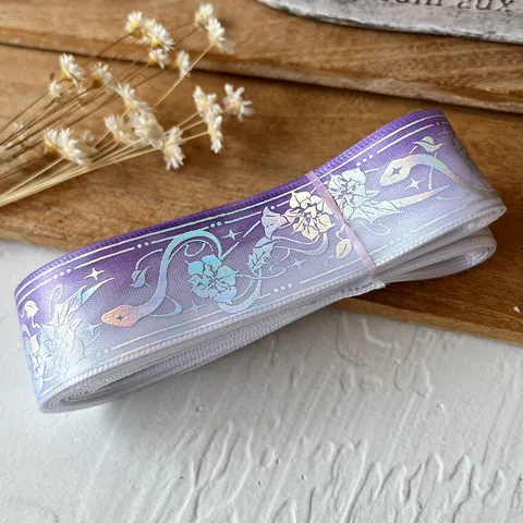 Holografische Laser Mandala Slang Gradiënt Satijnen Lint Voor DIY Crafts Cadeauverpakking Bloemen Bedrukt Decoratief Lint