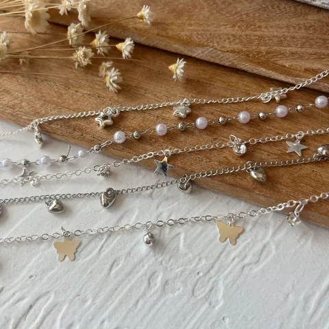 Catena in Metallo Cavo Materiale DIY per Creazione Gioielli Con Ciondoli Stella Cuore Farfalla per Decorazione Artigianale Copricapo