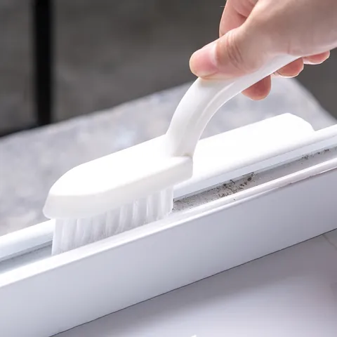 Crevice Cleaning Brush V-Shape Stiff Bristle Scrub Brush For Tile Floor Kitchen Bathroom Window Track Groove Deep Cleaner