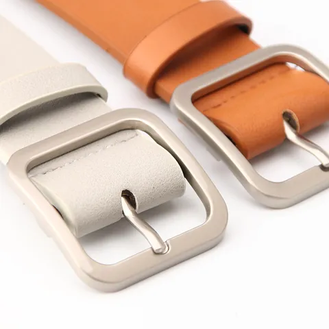 Women's Minimalist PU Leather Belt With Square Alloy Pin Buckle Vintage Fashion Casual All-Match Waist Strap For Jeans Dresses