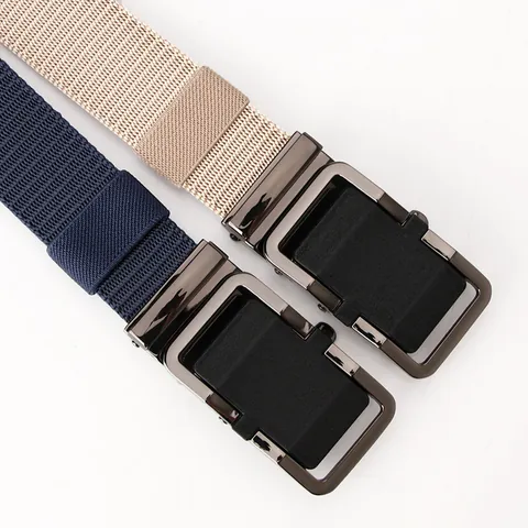 Men's Tactical Nylon Belt Quick Dry Outdoor Casual Webbing Belt With Zinc Alloy Automatic Buckle For Jeans Work Pants