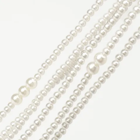 French Vintage Faux Artificial Pearl Waist Chain For Women Elegant Long Body Chain Necklace With Alloy Lobster Clasp Dress Jewelry Accessory