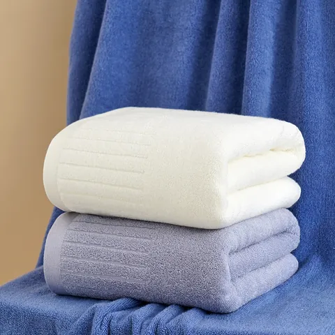 Asciugamano Da Bagno In Puro Cotone Ispessito Alta Assorbenza Morbido Jacquard A Righe Per Casa Hotel Bagno Uomo Donna