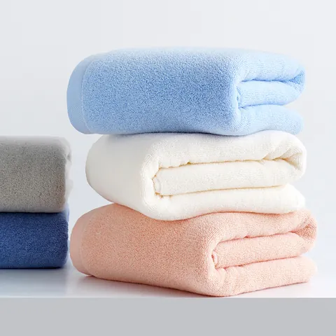 Premium Combed Cotton Bath Towel Absorbent Soft Terry Solid Color Quick Dry Hotel Spa Beach Towel For Adults Home Bathroom