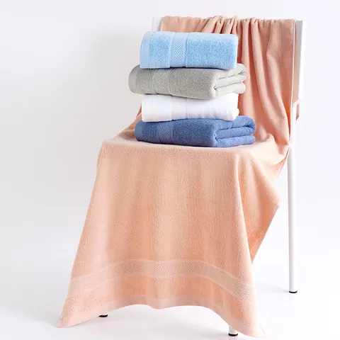 100% Combed Long-Staple Cotton Bath Towel Highly Absorbent Soft Thick Large Bathroom Towels For Hotel Home Shower Spa Solid Color Jacquard Towel