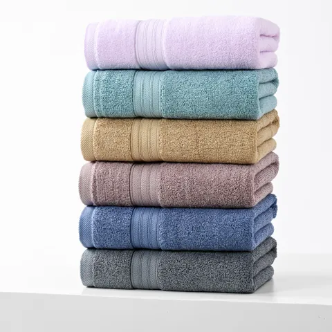 Combed Cotton Thickened Bath Towel For Kids Adults Soft Absorbent Solid Color Hotel Home Bathroom Shower Hand Towel