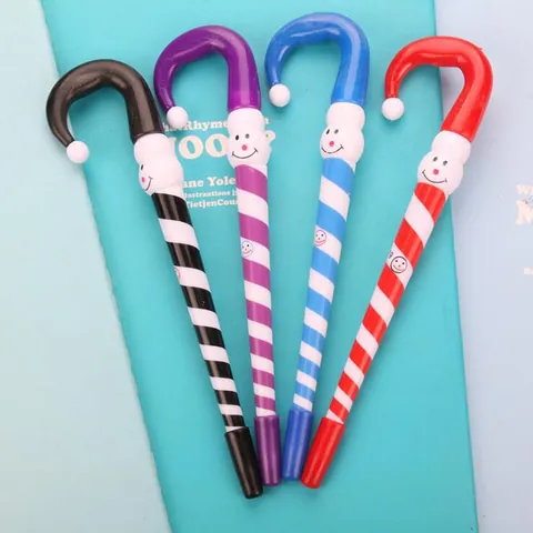 Penna a Sfera a Forma di Bastoncino di Zucchero Natalizio Creativa Penna Bacchetta Magica Pupazzo di Neve per Studenti Scuola Ufficio Regalo