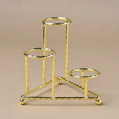 Metal Crystal Ball Display Stand 3 Tier Alloy Sphere Holder Base For Decorative Stones Eggs Home Office Desk Ornament