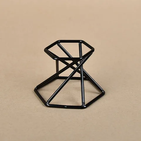 Geometric Metal Crystal Ball Stand Holder Hexagonal Display Base For Glass Spheres Minerals Home Decor Accents Gold Silver
