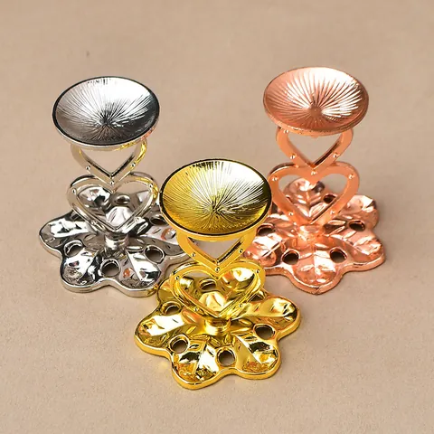 Supporto per Sfera di Cristallo in Metallo a Forma di Cuore Oro Argento Galvanizzato Ornamento Decorativo da Scrivania