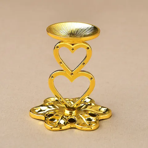 Supporto per Sfera di Cristallo in Metallo a Forma di Cuore Oro Argento Galvanizzato Ornamento Decorativo da Scrivania