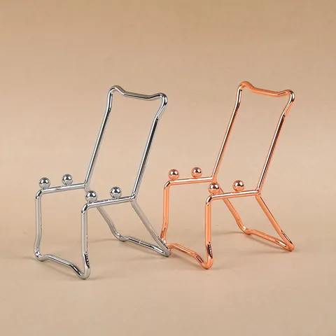 Μοντέρνα Μινιμαλιστική Μεταλλική Βάση Προβολής Υποστήριξη Για Τηλέφωνο Φωτογραφία Κρύσταλλο Πιάτο Διακόσμηση Γραφείου