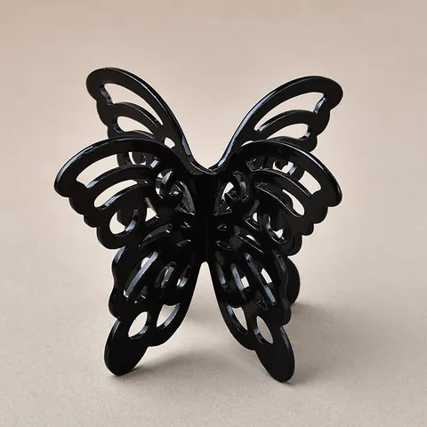 Modern Hollow Butterfly Iron Art Crystal Ball Base Desktop Display Stand Metal Ornament For Home Office Decor Black