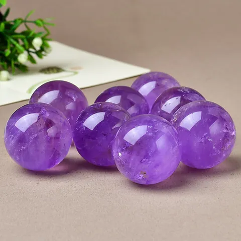 Natural Amethyst Crystal Ball Purple Quartz Sphere Polished Healing Stone For Home Office Desk Decoration Feng Shui Ornament