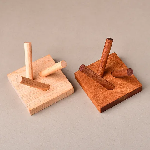 Base per Espositore in Legno Massiccio per Sfera di Cristallo Supporto in Legno a Tre Punte per Minerali Decorazione Casa Ufficio