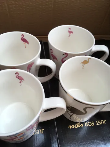 Ceramic Flamingo Mug Dreamy Pink White Porcelain Coffee Cup With Handle Decorative Heat Resistant Breakfast Water Cup For Women