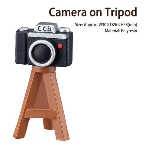 Miniatuur Retro Camera Op Statief Model Hars Japanse Zakka Stijl Ornament Voor Poppenhuis Speel Eten Scene Decoratie