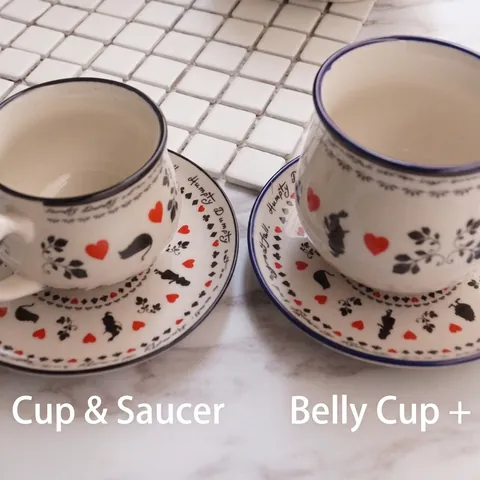 Vajilla de Cerámica Estilo Japonés Alicia en el País de las Maravillas Tetera Taza de Café Platillo Bol Patrón de Corazón Conejo Póker Cuento de Hadas