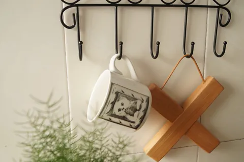 Zakka Japanese Style Vintage Iron Cat Silhouette Wall Mounted Hook Hanger For Clothes Keys Hats Towel Home Decoration
