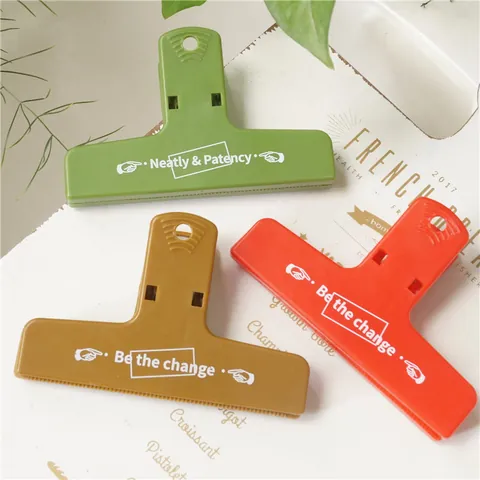 Modern Plastic Magnetic Food Sealing Clips Refrigerator Magnet For Photo Message Document Storage Colorful Kitchen Sealing Clip Office Clips