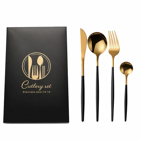 Stainless Steel 18-10 Mirror Polished Knife Fork Spoon Tea Spoon Modern Elegant Tableware Kitchen Dining Utensils Gift Flatware