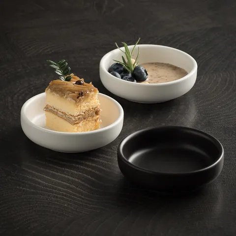 Round Ceramic Sauce Dish Matte Porcelain Small Dipping Bowl For Appetizer Vinegar Soy Sauce Snack Plate Microwave Safe