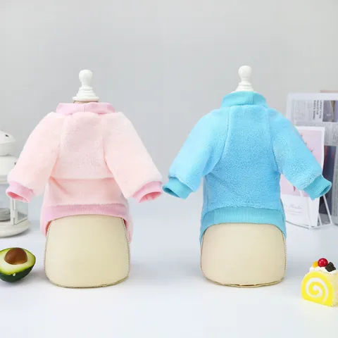 Vestiti Caldi per Animali Domestici Autunno Inverno Maglione in Pile Flanella Cane Ricamo Cartone Animato Felpa per Cani Gatti