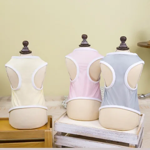 Atmungsaktive Polyester Haustier Weste Mit Leinenring Sommer Ärmellos Kühlende Kleidung Für Kleine Hunde Katzen Rosa Gelb Grau Bärenmuster