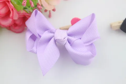 Handmade Grosgrain Ribbon Bow Hair Clips DIY Toddler Kids Girls Hair Accessories Solid Color Hair Decoration Sweet Style Hairpins