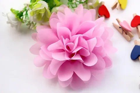 Large Multilayer Chiffon Fabric Flower For DIY Hair Accessories Apparel Decor Kids Baby Floral Headband Shoe Decor Accent