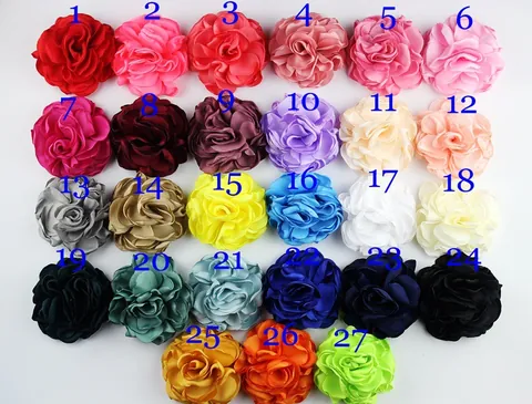 Handmade 3D Chiffon Flower Brooch Pin For Women Kids Burned Edge Floral Hair Clip Elegant Dress Corsage Fashion Accessories