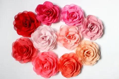 3D Chiffon Rose Fabric Flower Handmade DIY Accessory For Hair Clip Wedding Party Decoration Multiple Colors