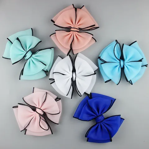 Large Gauze Bowknot Accessory Handmade Chiffon Bow For DIY Hair Accessories Beach Shoe Flower Clothing Decoration Supplies