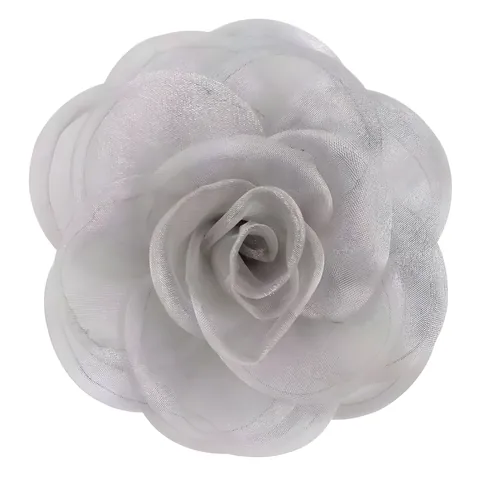 Fiori di Stoffa a Rosa in Organza Con Bordo Bruciato Fatti a Mano per Fai da Te Accessori Capelli Scarpe Matrimonio Decorazione