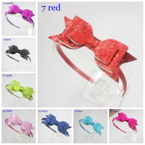 Glitter Bowknot Headband Multicolored Double Layer Sparkling Hair Accessory For Kids Girls Women Party Wedding Hairband