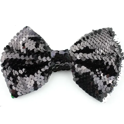 Handmade Large Sequin Bowknot Accessory Shiny Metallic Bow Decoration For DIY Hair Clips Clothing Sandals Party Wedding Props For Women Girls