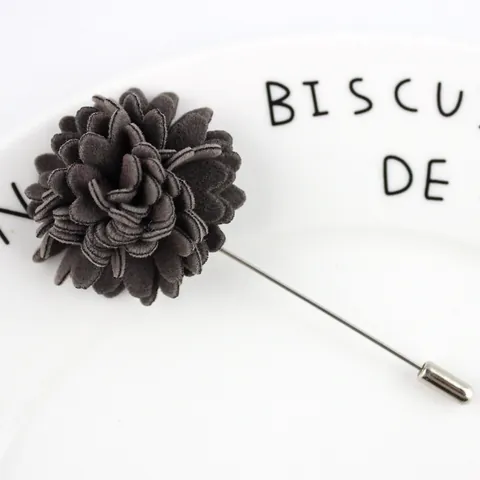 Handgefertigte Wollstoff Blumen Brosche Mit Legierung Lange Nadel Reversnadel Für Anzüge Kleider Hochzeit Party Unisex Schmuck