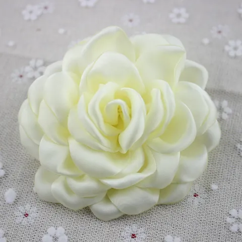 Handgefertigte Satin-Chiffon Kamelie Rose Blume Brosche Pin Damen Hochzeit Party Stoff Corsage Haarclip Dekoration Zubehör