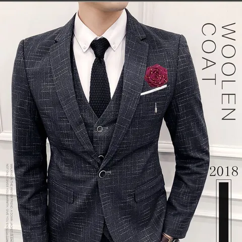 Handgefertigte Rosen Anstecknadel Ripsband Brosche Mit Langer Metallnadel Goldfaden Dekor Für Herren Anzug Hochzeit Bankett Schmuck