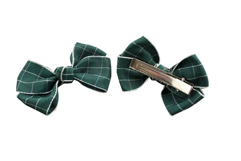 Barrettes à Cheveux Nœud Papillon à Carreaux Style Coréen pour Enfants Épingles à Cheveux en Ruban de Tissu pour Bébé Fille Cadeau