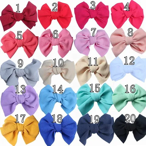 Large Handmade Waffle Knit Bow DIY Hair Accessories Soft Fabric Bowknot For Hairpins Clothing Shoes Decoration Accessories
