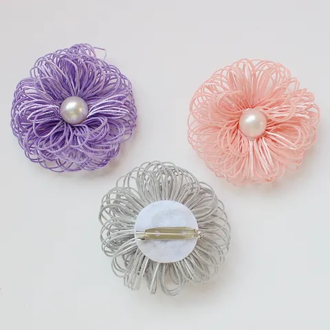 Handgefertigte Brosche Aus Baumwollstoff Blume Mit Kunstperle Vintage Floral Anstecknadel Für Damen Hochzeit Party Kleidung Dekoration