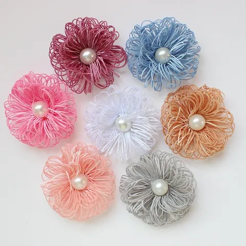 Handgefertigte Brosche Aus Baumwollstoff Blume Mit Kunstperle Vintage Floral Anstecknadel Für Damen Hochzeit Party Kleidung Dekoration
