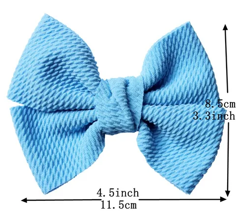 Waffle Knit Fabric Bowknot DIY Clothing Accessories Handmade Hair Bow Decoration For Shoes Hats Kids Women Jewelry