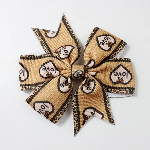 Fiocco in Nastro Grosgrain con Stampa Leopardata Accessorio per Capelli Fai da Te Fiocco a Coda di Rondine per Bambine