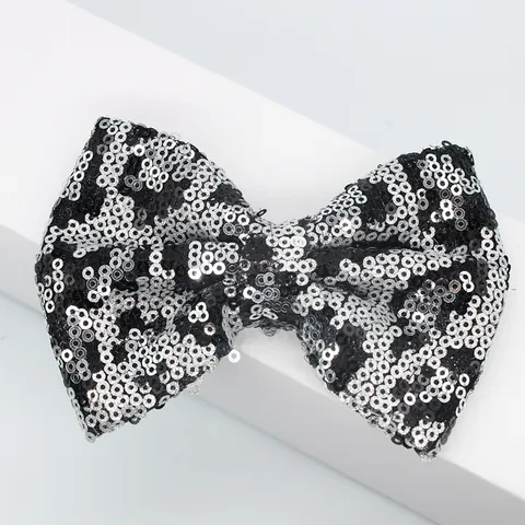 DIY Sequin Leopard Print Bow Accessory For Hair Clip Hat Shoe Hand Sewn Flat Back Sparkling Bow Decoration For Women Kids