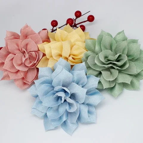 Shiny Silver Wire Fabric Flower Accessories Double Layer Pointed Petals For DIY Hair Clips Shoes Clothing Decor Handmade Sweet Floral Findings