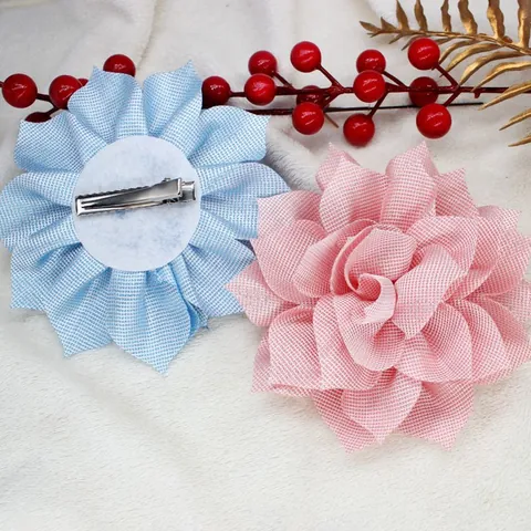Fermaglio Per Capelli Con Fiore In Tessuto 3D Texture A Rete Forcina Floreale Per Fotografia In Spiaggia Accessori Per Capelli Donna Bambini